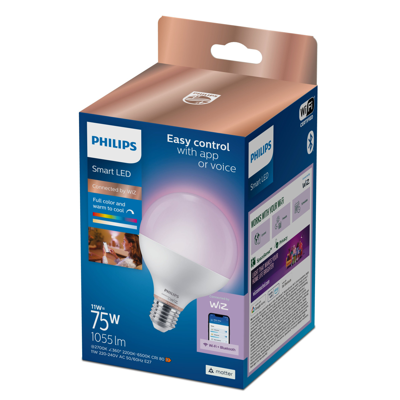 Philips LED Leuchtmittel E27 11W 1005lm 2200-6500K RGB Bild 3