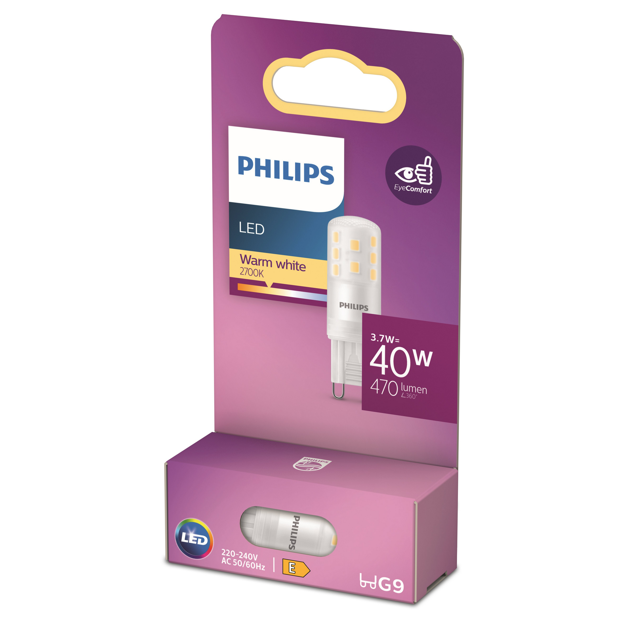 Philips LED Leuchtmittel G9 3,7W 470lm 2700K Bild 2