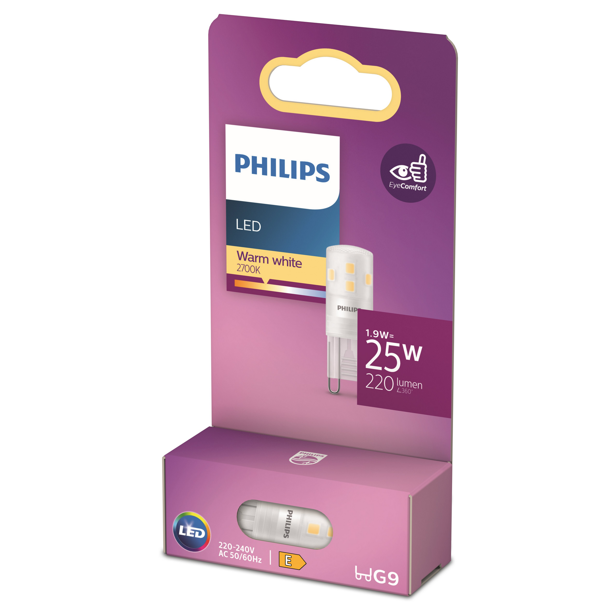 Philips LED Leuchtmittel G9 1,9W 220lm 2700K Bild 2