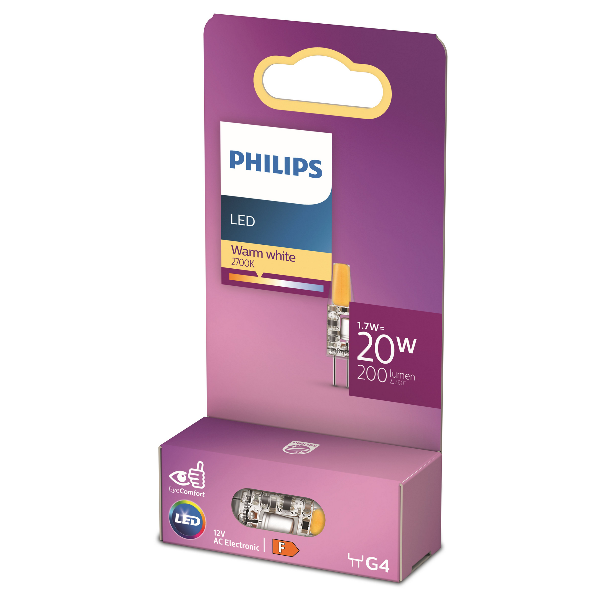 Philips LED Leuchtmittel G4 1,7W 200lm 2700K Bild 2
