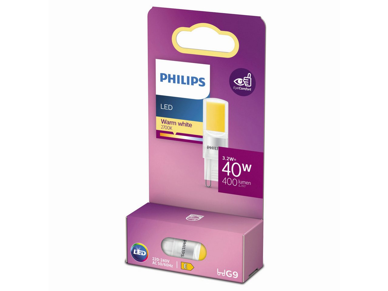 Philips LED-Leuchtmittel Stiftsockel G9 3,5 W warmweiß