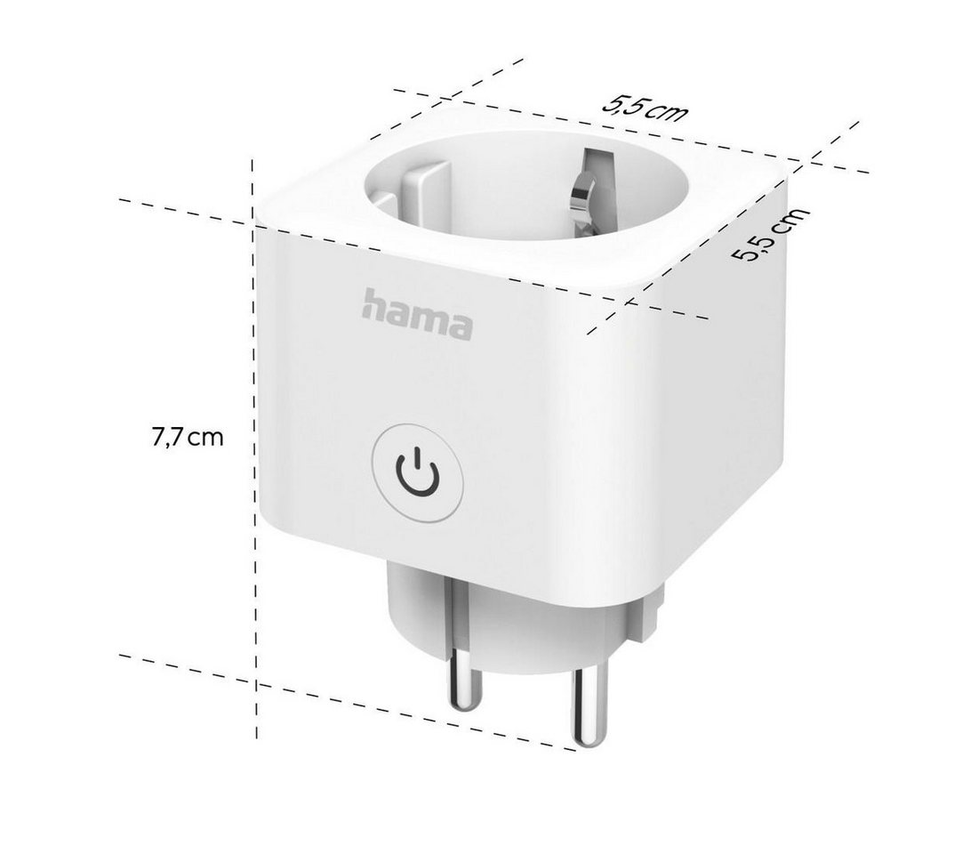 Hama Smarte WLAN-Steckdose, Matter, sprach- und appgesteuert, nachrüstbar, 3.680 W Bild 4