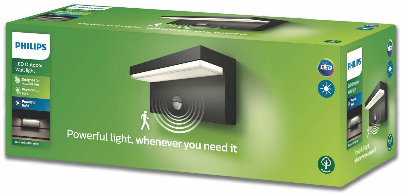 Philips myGarden LED-Außen-Wandleuchte mit Bewegungsmelder Bustan Bild 3
