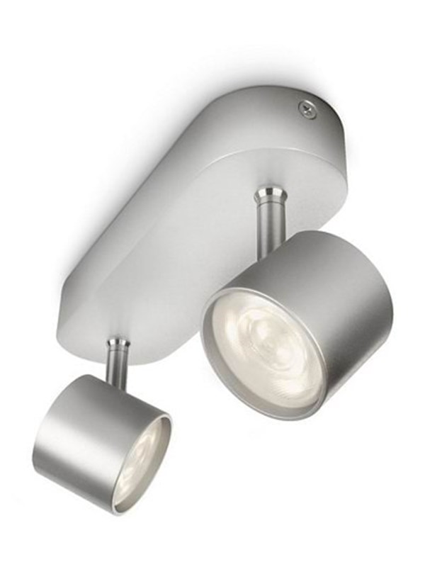 Philips LED-Spot 2er Star Silber