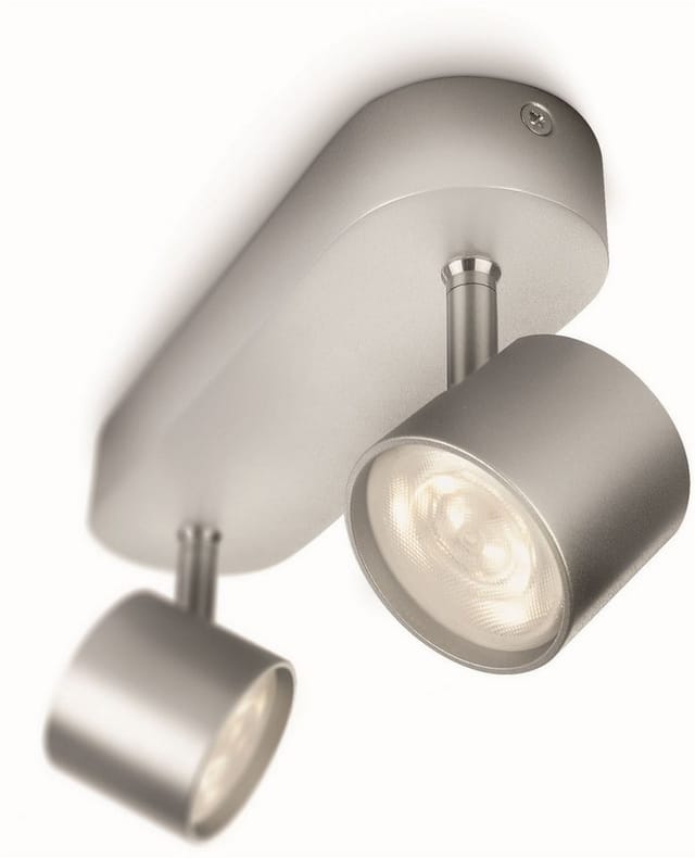 Philips LED-Spot 2er Star Silber