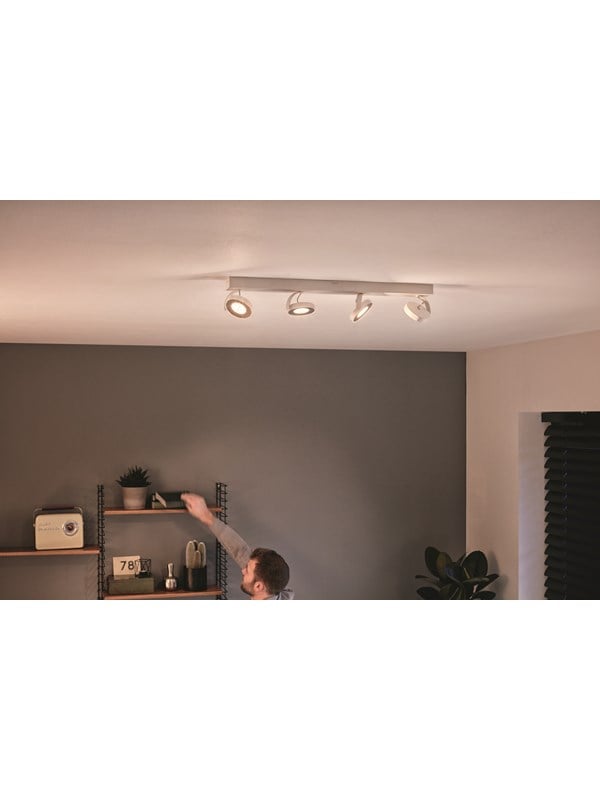 Philips myLiving LED-Spot 4er Clockwork Warmglow Weiß