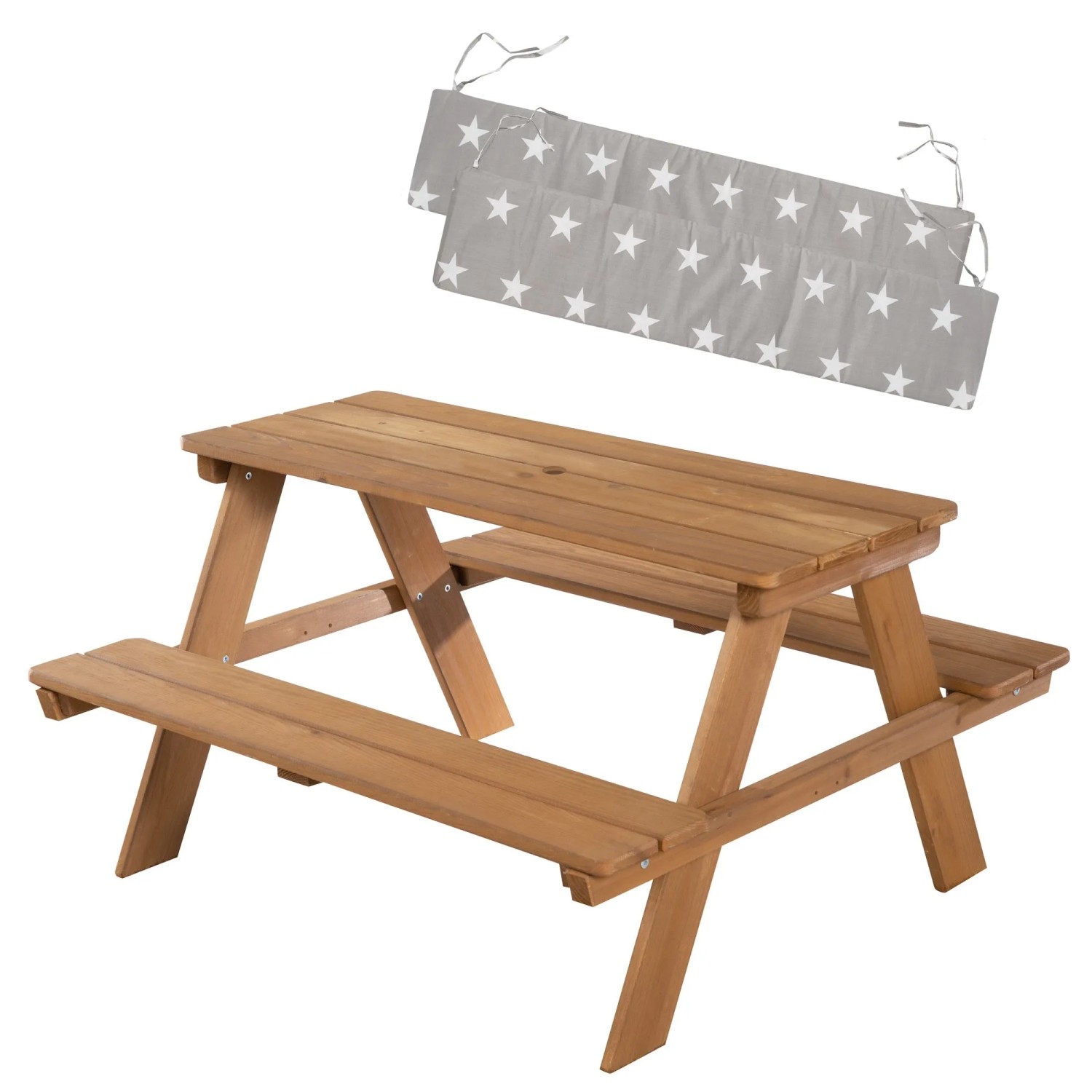 roba Kindersitzgarnitur in Natur Outdoor + mit Sitzkissen Little Stars