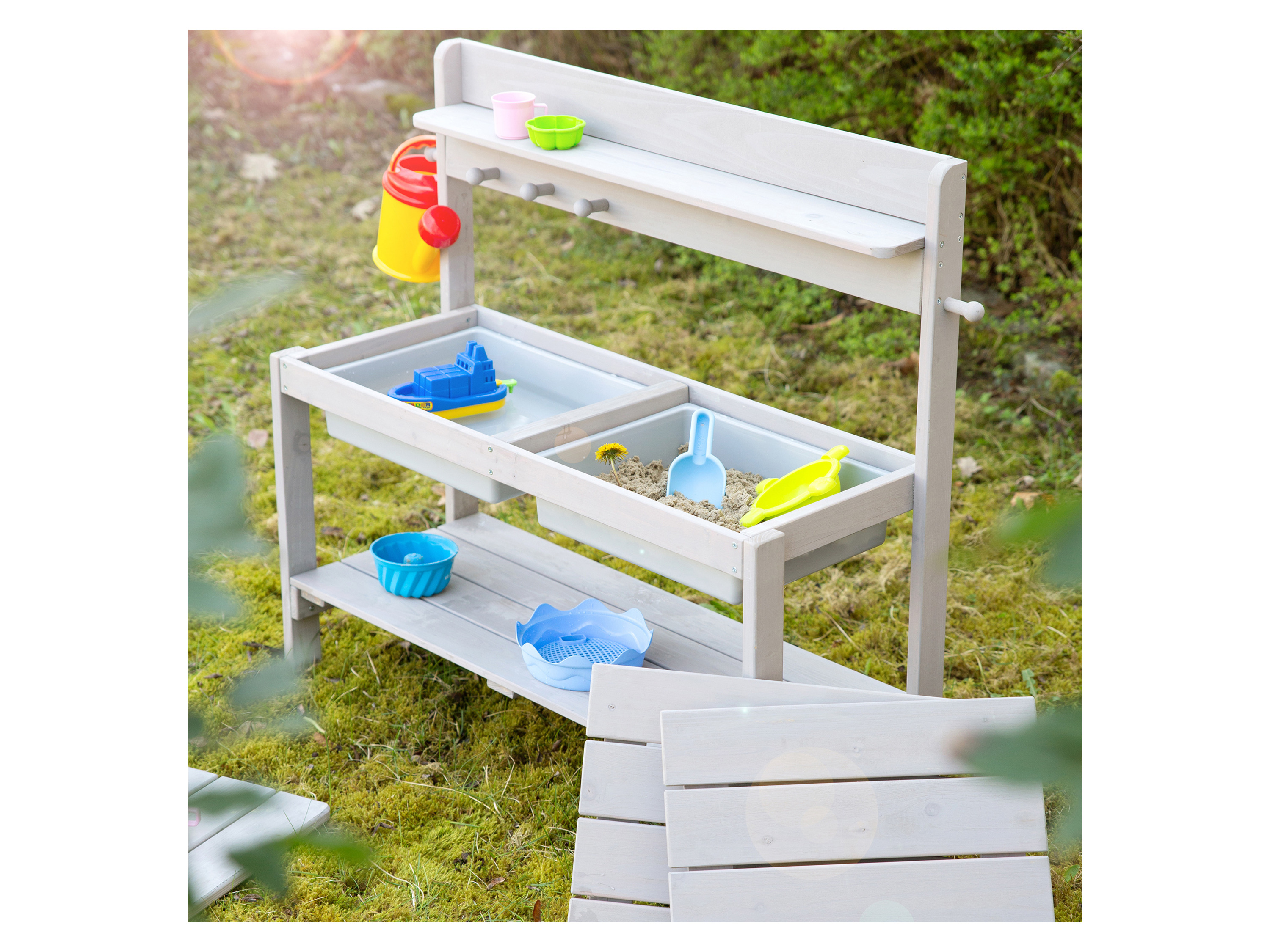 roba Outdoor Kinderküche in Grau Fun mit Spielwannen Bild 4