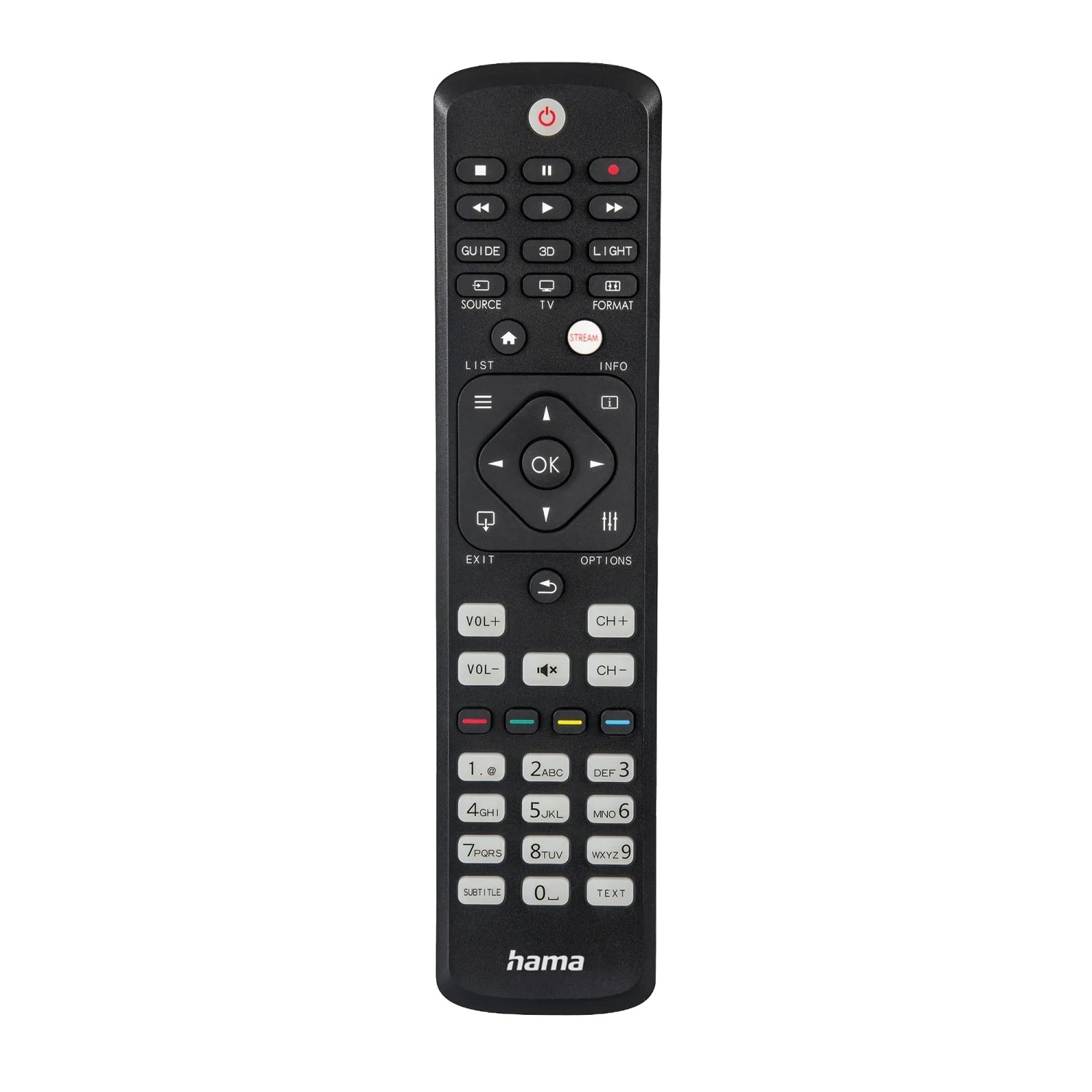 Hama Universal-Fernbedienung für Philips TVs Leuchtende Tasten