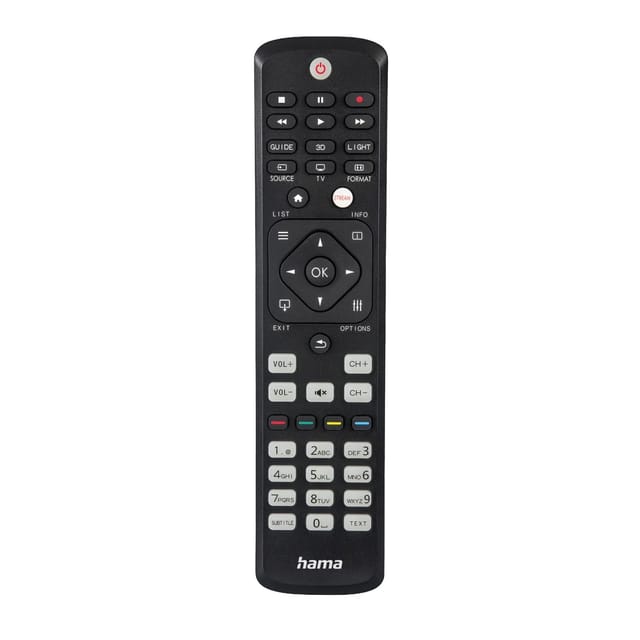 Hama Universal-Fernbedienung für Philips TVs Leuchtende Tasten