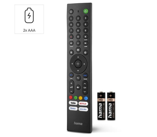 Hama Universal-Fernbedienung für Sony TVs mit 4 App-Tasten