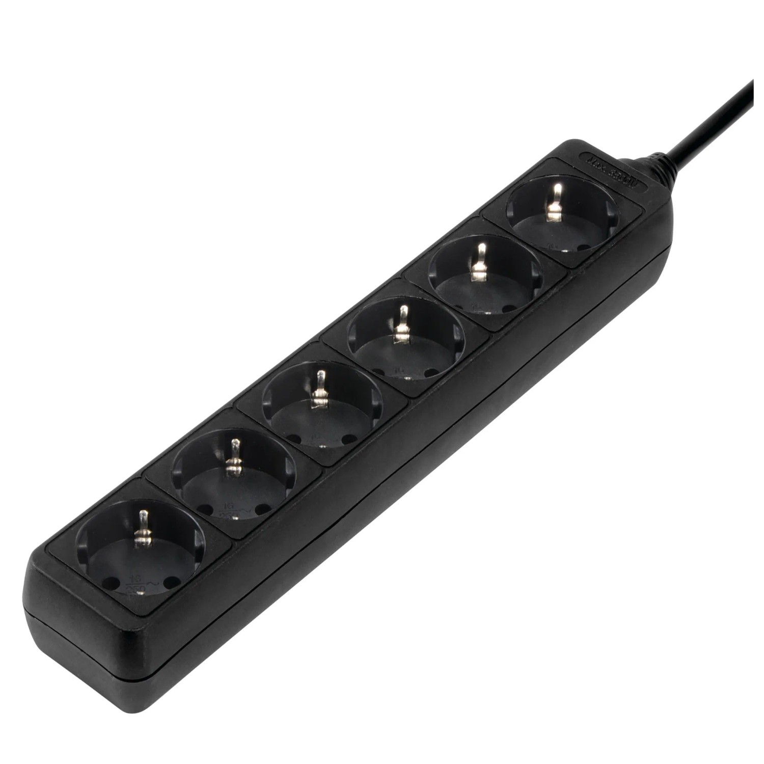 Hama Steckdosenleiste 6-Fach 45° Schwarz 1,4 m