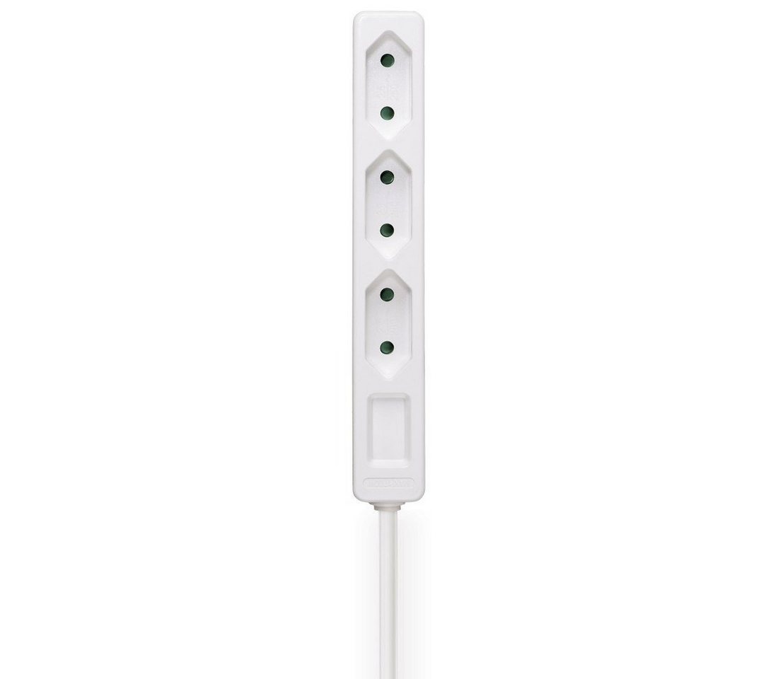 Hama Euro-Steckdosenleiste 3-Fach 45° Weiß 2,5 m