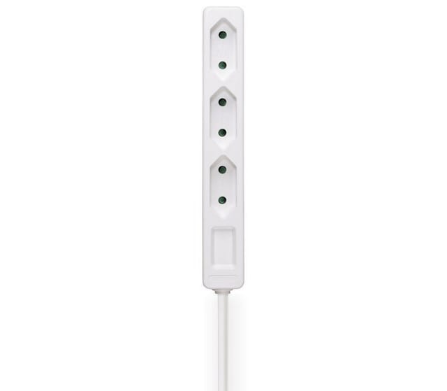 Hama Euro-Steckdosenleiste 3-Fach 45° Weiß 2,5 m