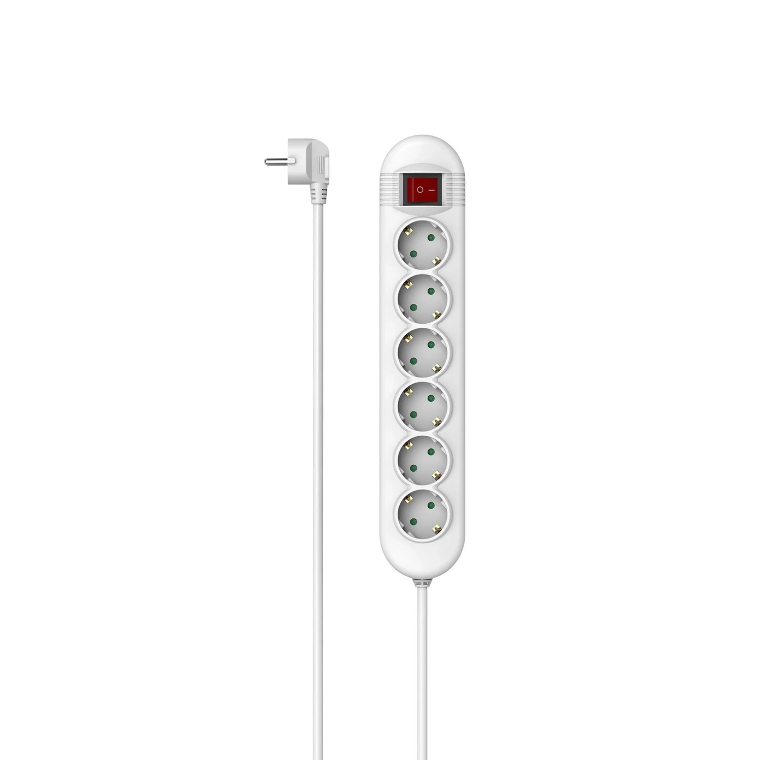 Hama Steckdosenleiste 6-Fach Schalter Optim. Schalterposition Weiß 1,4 m