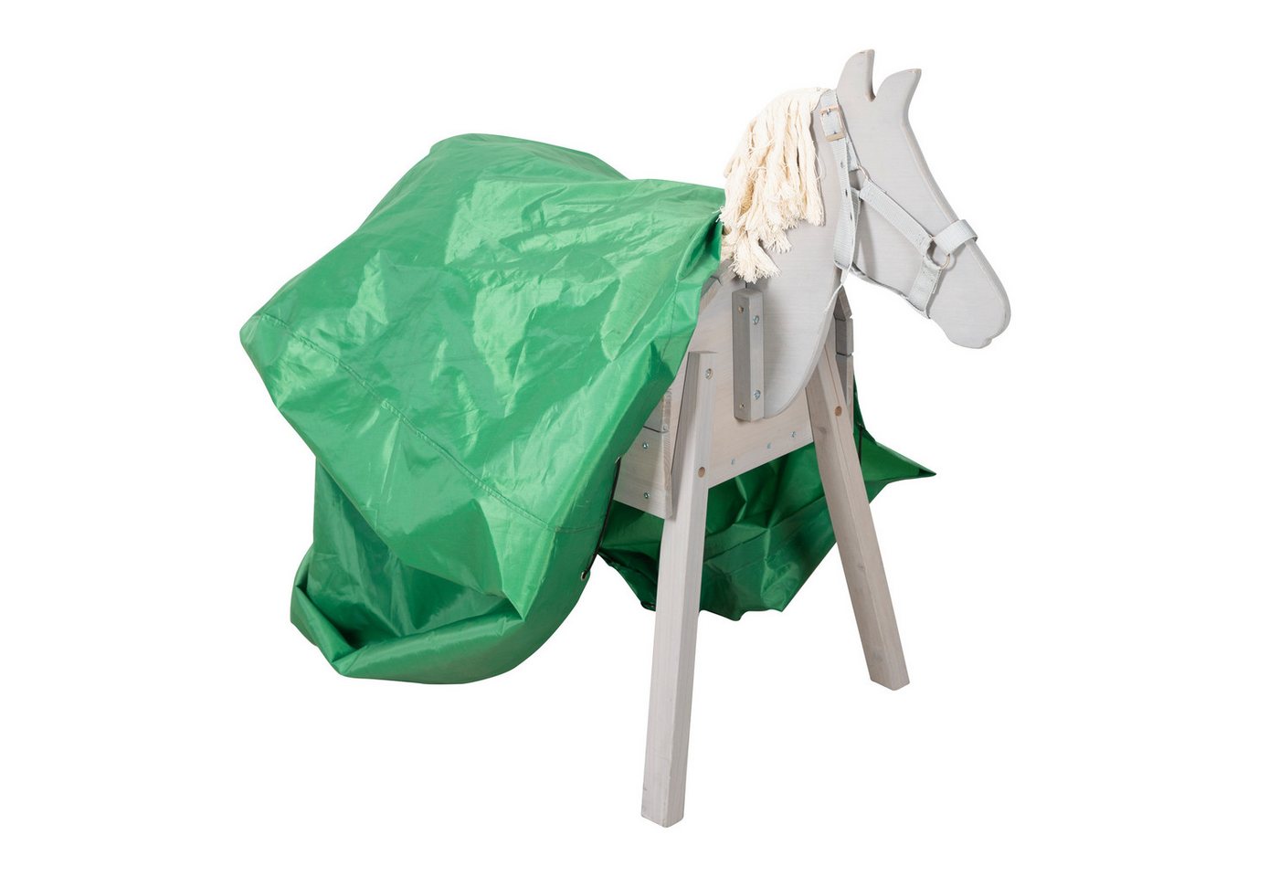 roba Abdeckplane für Voltigier- & Spielpferd aus Wetterfestem Kunststoff mit Metallösen & Feststellknopf Bild 5