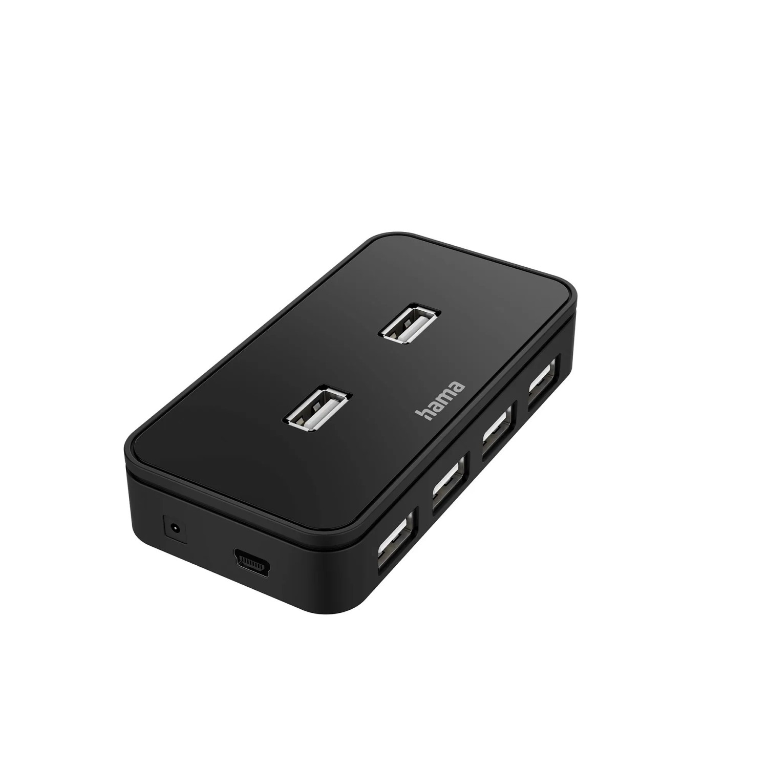 Hama USB-Hub 7 Ports USB 2.0 max. 480 Mbit/s inkl. Kabel und Netzteil