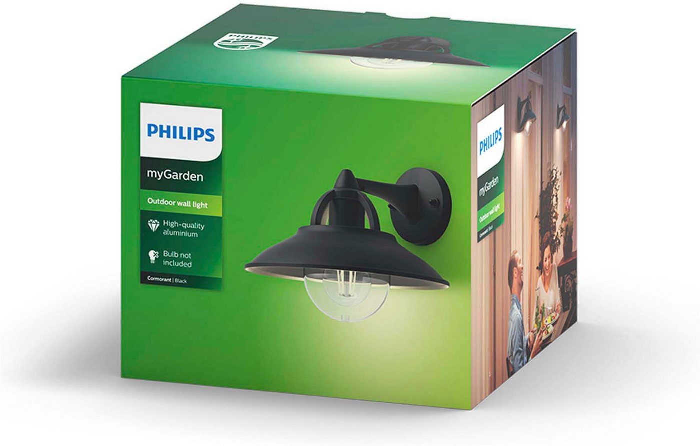 Philips Wandleuchte MyGarden Cormorant Schwarz 25 cm x 26,6 cm x 20,7 cm Bild 5