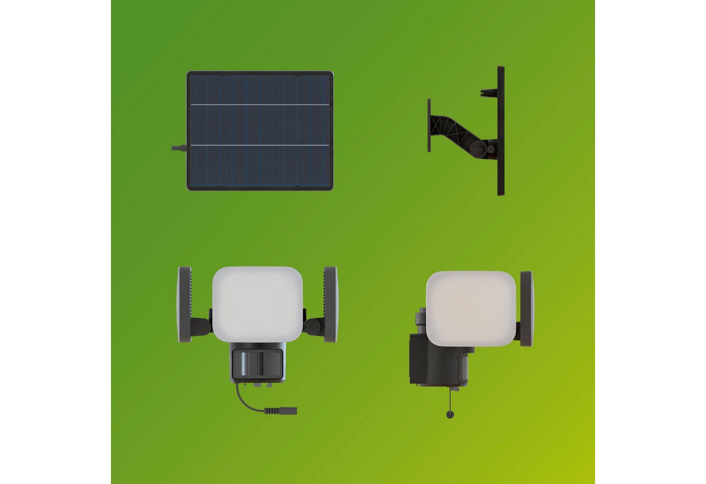 Philips Solar-Outdoor-Sicherheitslicht Zyren 5.000 K Schwarz 16,3 x 17 x 21,8 cm