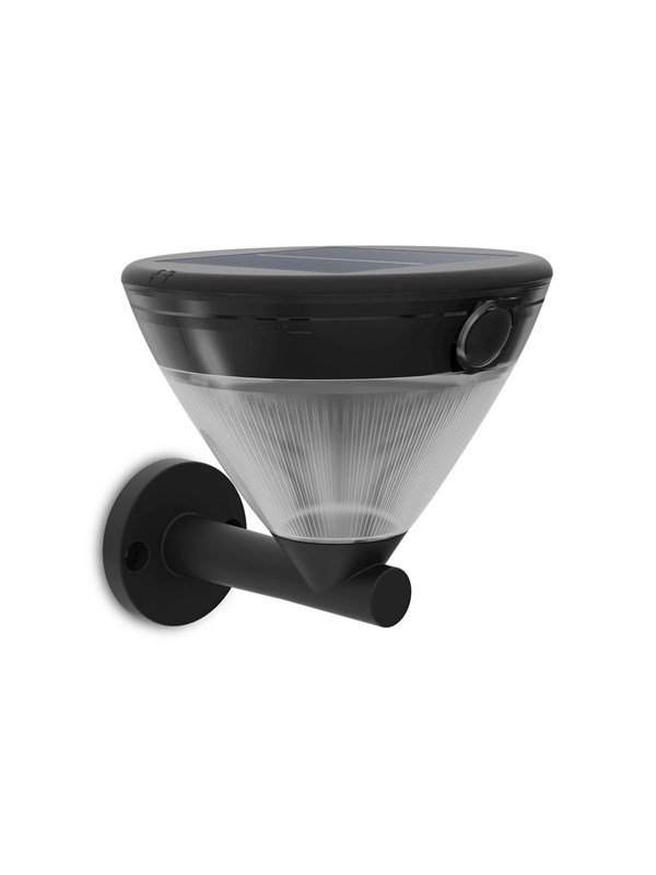 Philips Solar-Outdoor-Wandleuchte Kyna 2.700 K Schwarz 13,9 x 15,8 x 13,7 cm