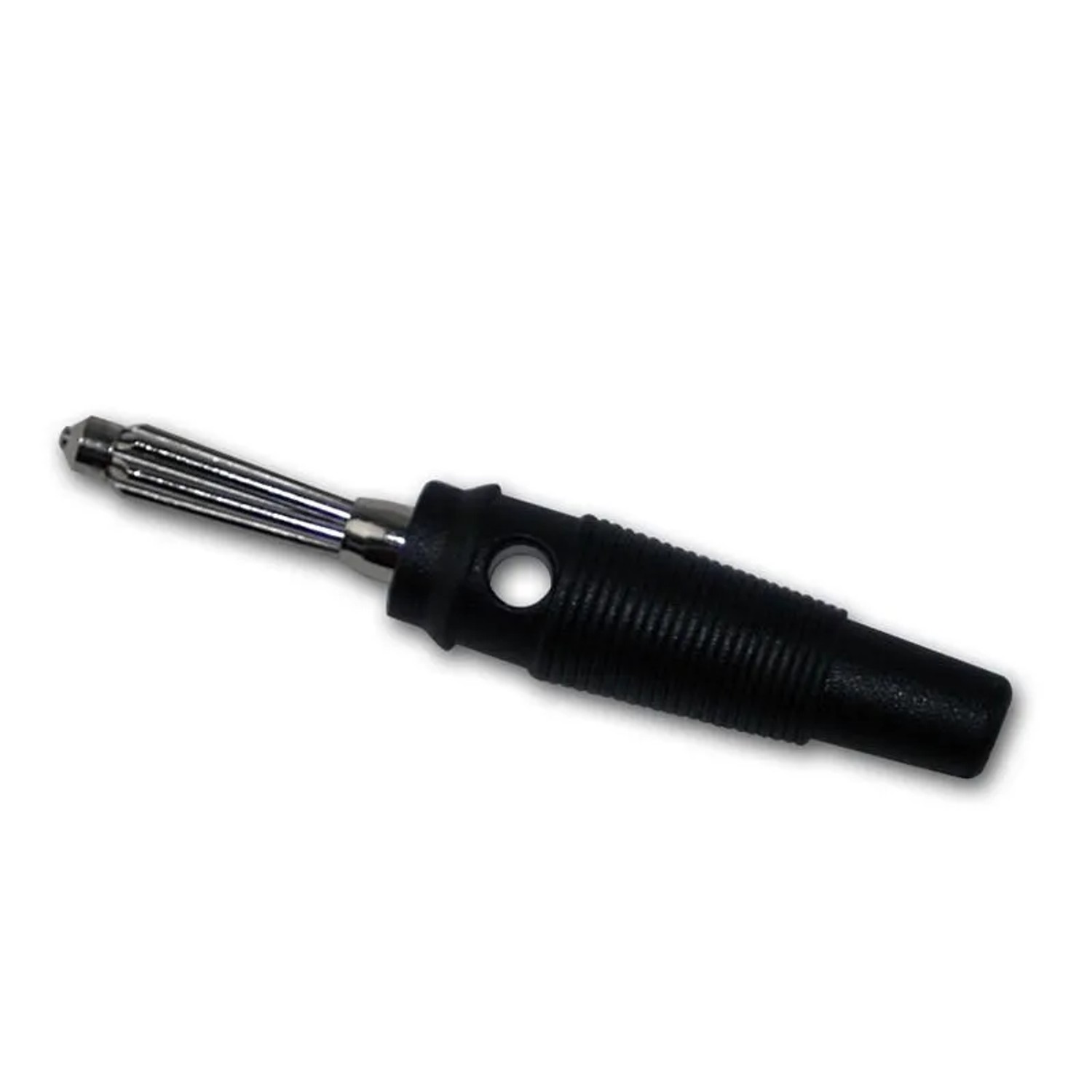 Goobay 10x Labor-Bananen-Stecker Schwarz mit Querloch