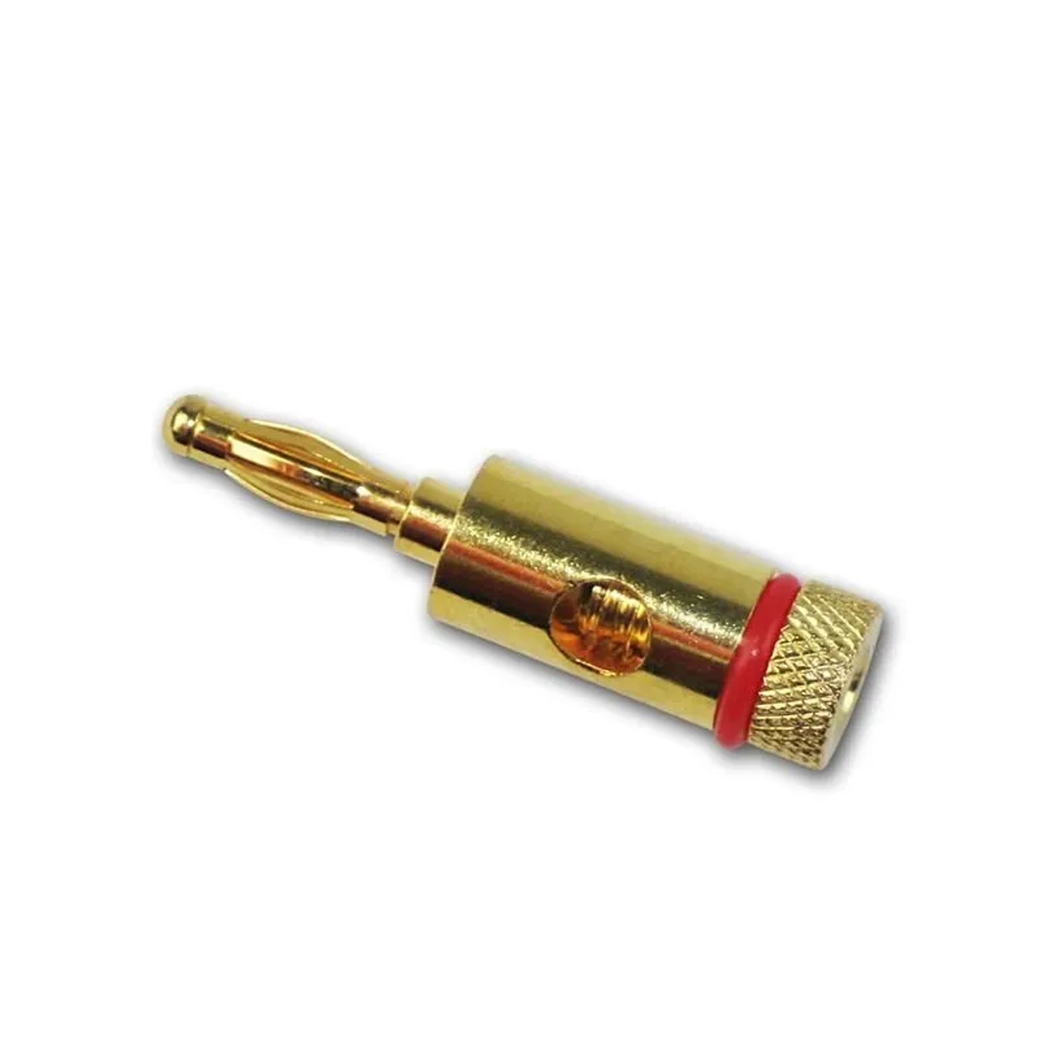 Goobay Bananenstecker Vergoldet Farbring Rot