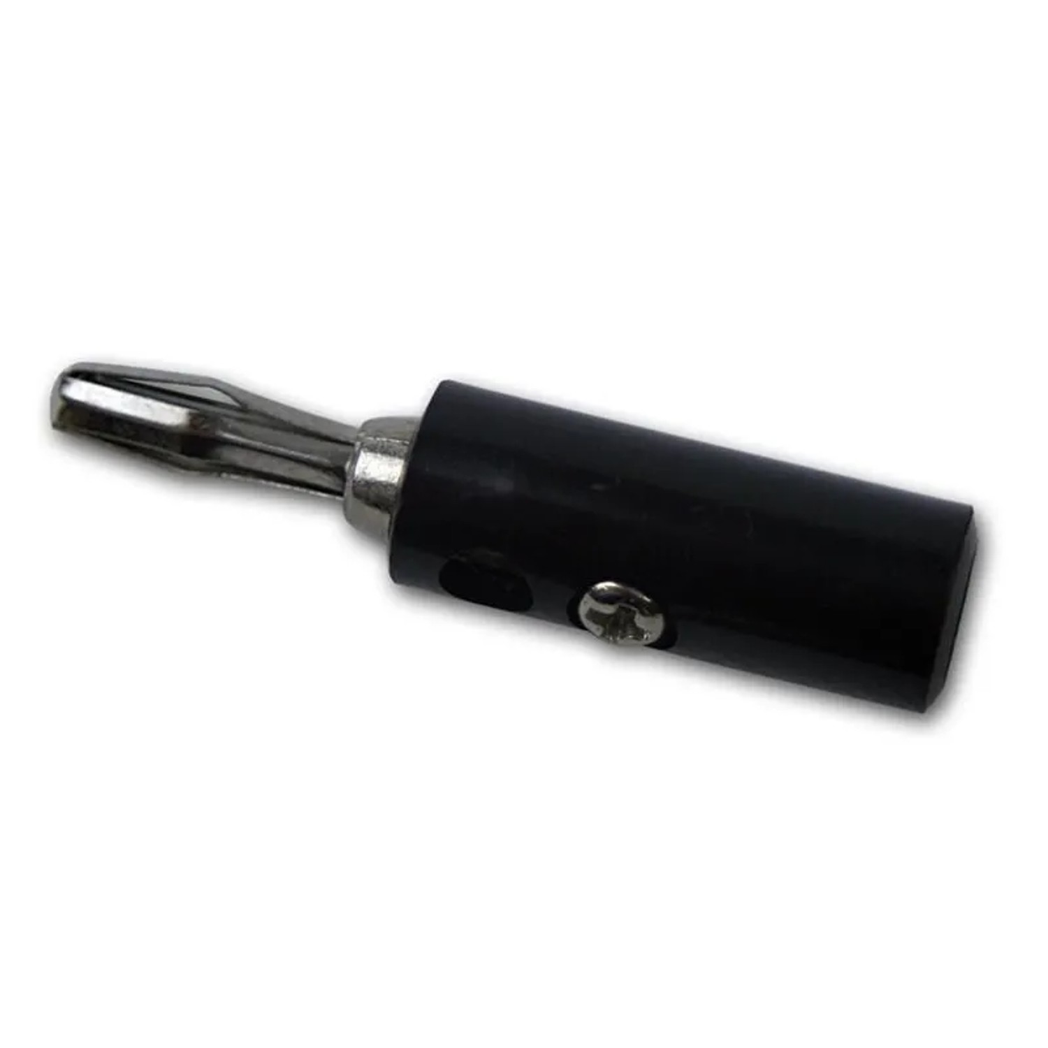 Goobay 10 Bananen-Stecker Schwarz mit Schraubanschlüssen