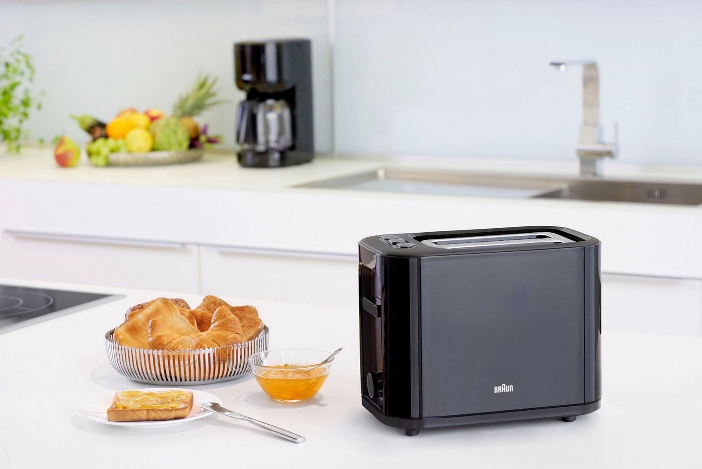 Braun PurEase HT 3010 BK Kompakt-Toaster Schwarz Bild 4