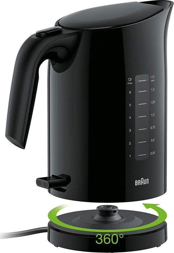 Braun Wasserkocher PurEase - WK 3100 BK Schwarz 2200W Bild 2