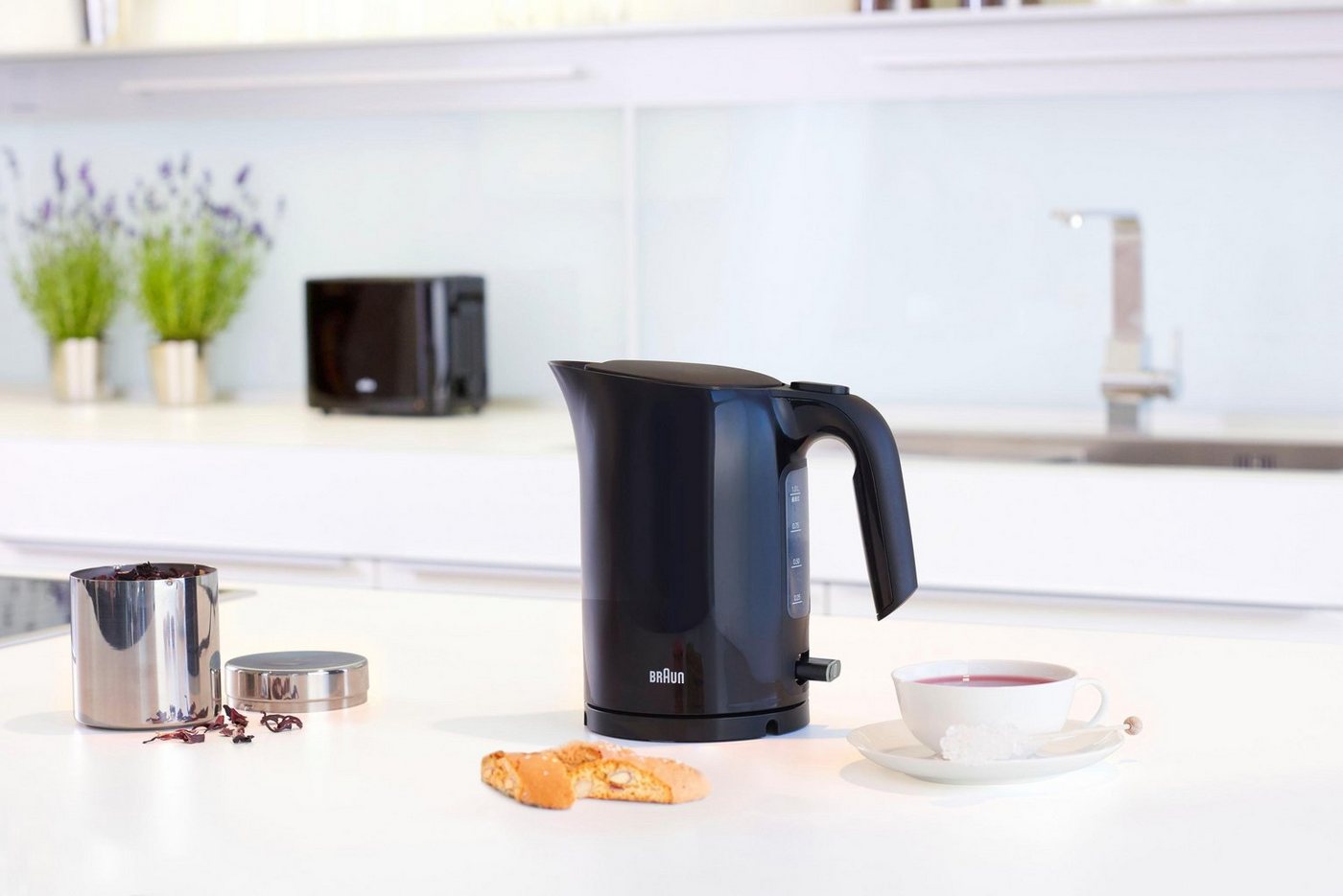 Braun Wasserkocher PurEase - WK 3100 BK Schwarz 2200W Bild 5