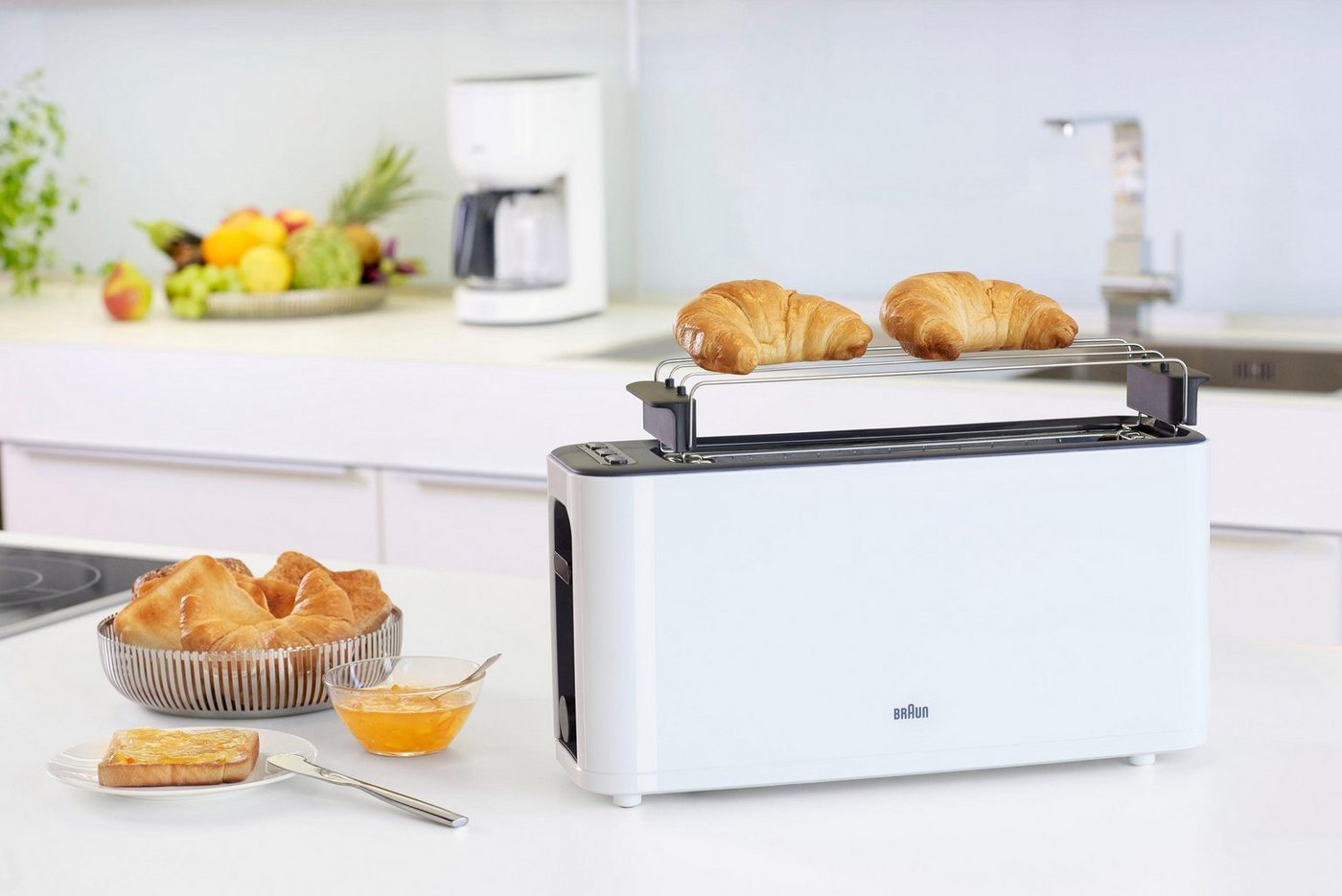 Braun Toaster PurEase - HT 3110 WH Weiß Doppelschlitz