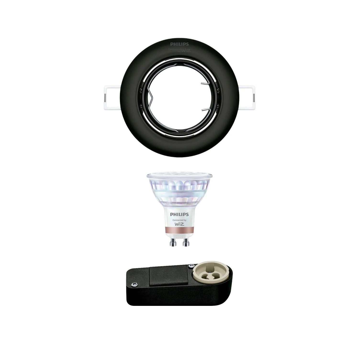 Philips Einbauspot Smart GU10 RGB 400,m 9 x 7,2 cm Schwarz