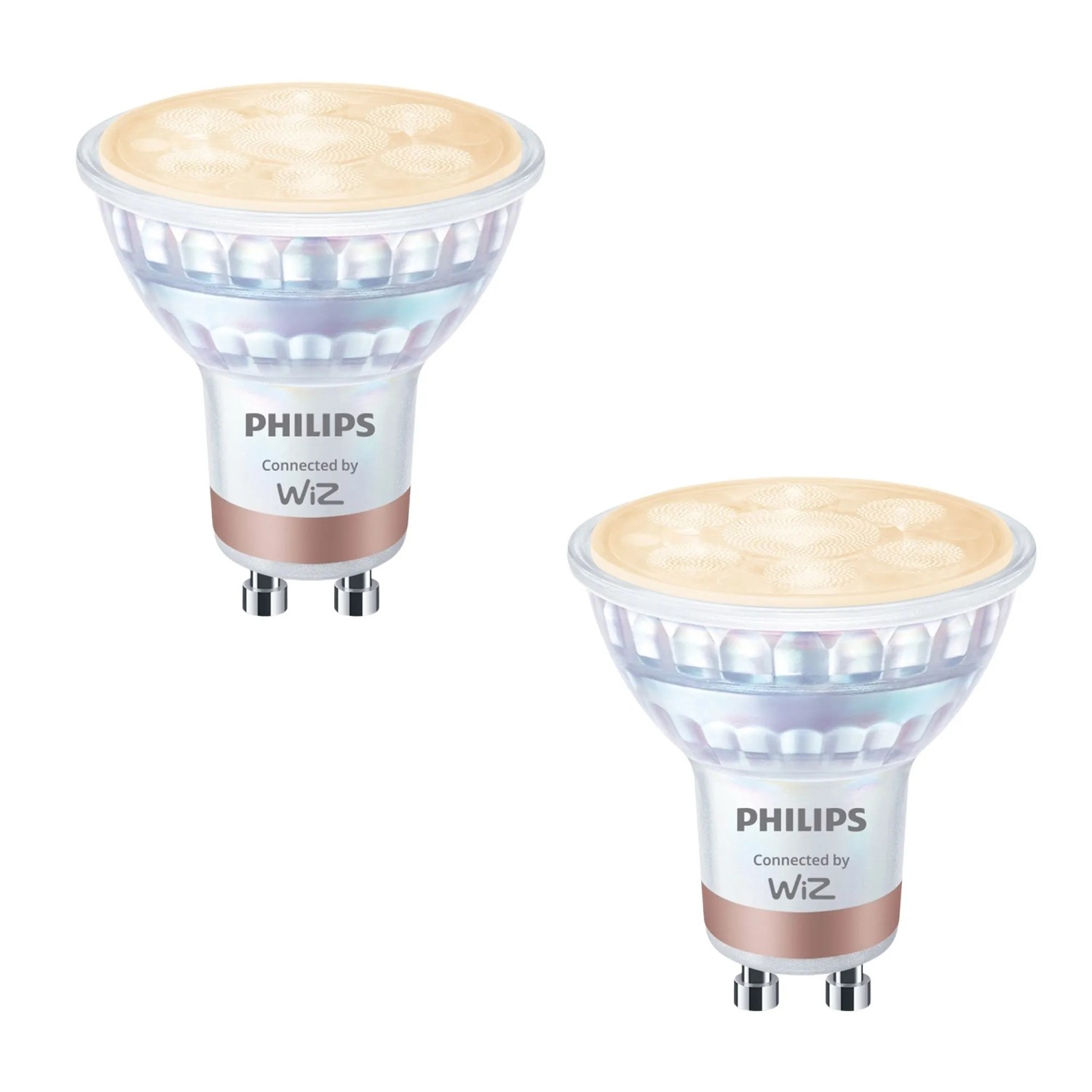 Philips Smart-LED-Leuchtmittel GU10 Glühlampenform 50 W 400,m 2-Flammig Set