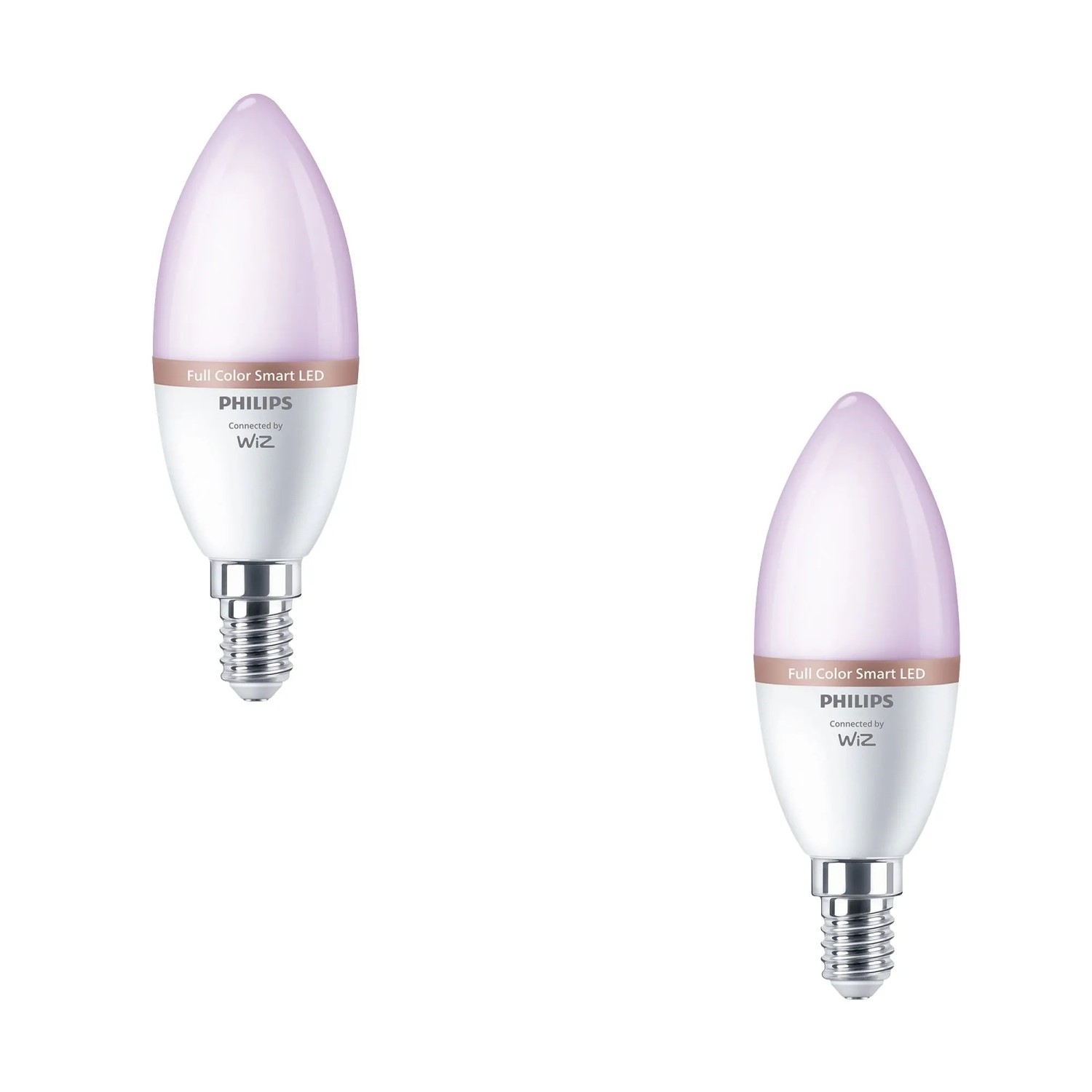Philips Smart-LED-Leuchtmittel E14 Kerzenform 40 W 470,m RGB 2-Flammig Set