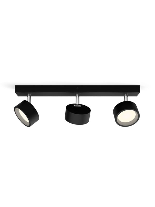 Philips Spotleuchte Bracia 3-Flammig 5,5 W Schwarz