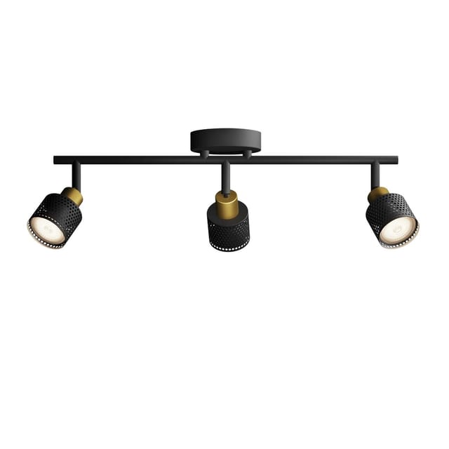 Philips Spot Niall 3-Flammig 5 W GU10 Schwarz-Gold