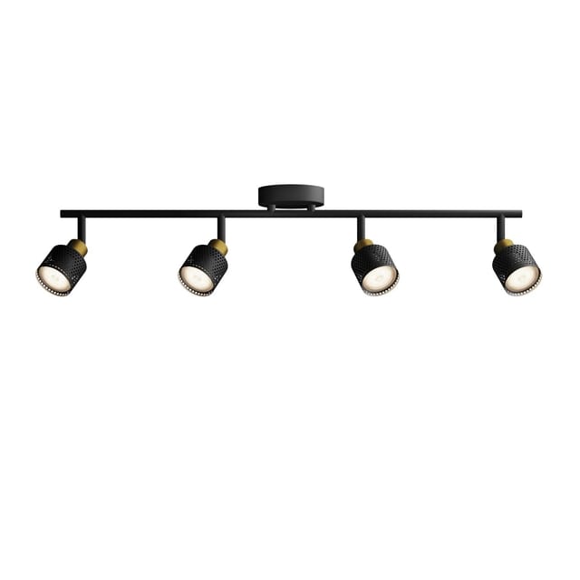 Philips Spot Niall 4-Flammig 5 W GU10 Schwarz-Gold