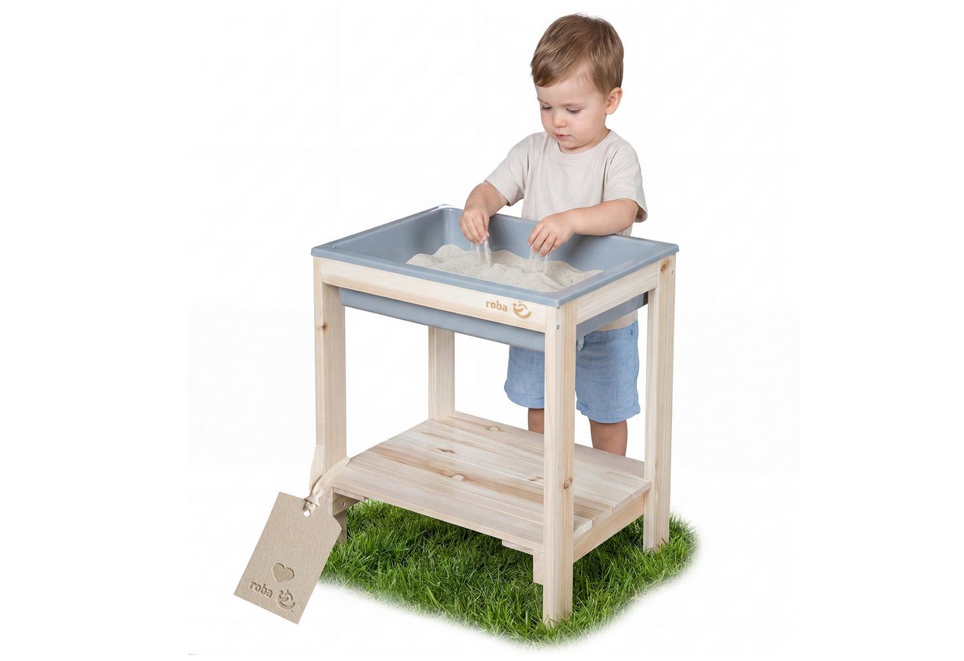 roba Outdoor Spiel- & Wassertisch Tiny Natur mit Spielwanne Bild 5