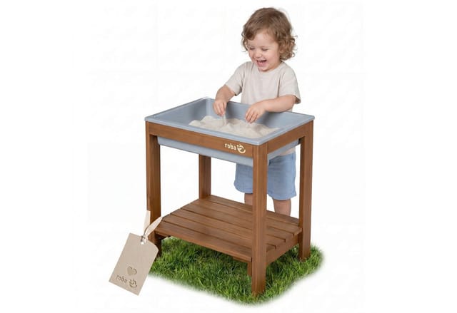roba Outdoor Spiel- & Wassertisch Tiny mit Spielwanne Teakfarben