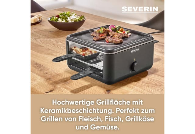 Severin Mini-Raclette-Grill RG 2360 Black Line Lite 800 W