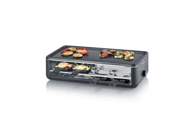Severin Raclette-Grill RG 2365 Black Line Lite mit Grillplatte 1.300 W