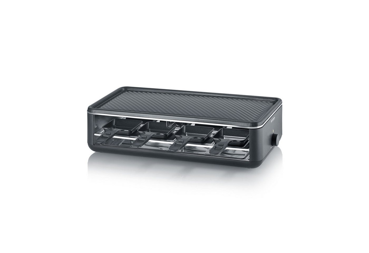 Severin Raclette-Grill RG 2365 Black Line Lite mit Grillplatte 1.300 W Bild 5