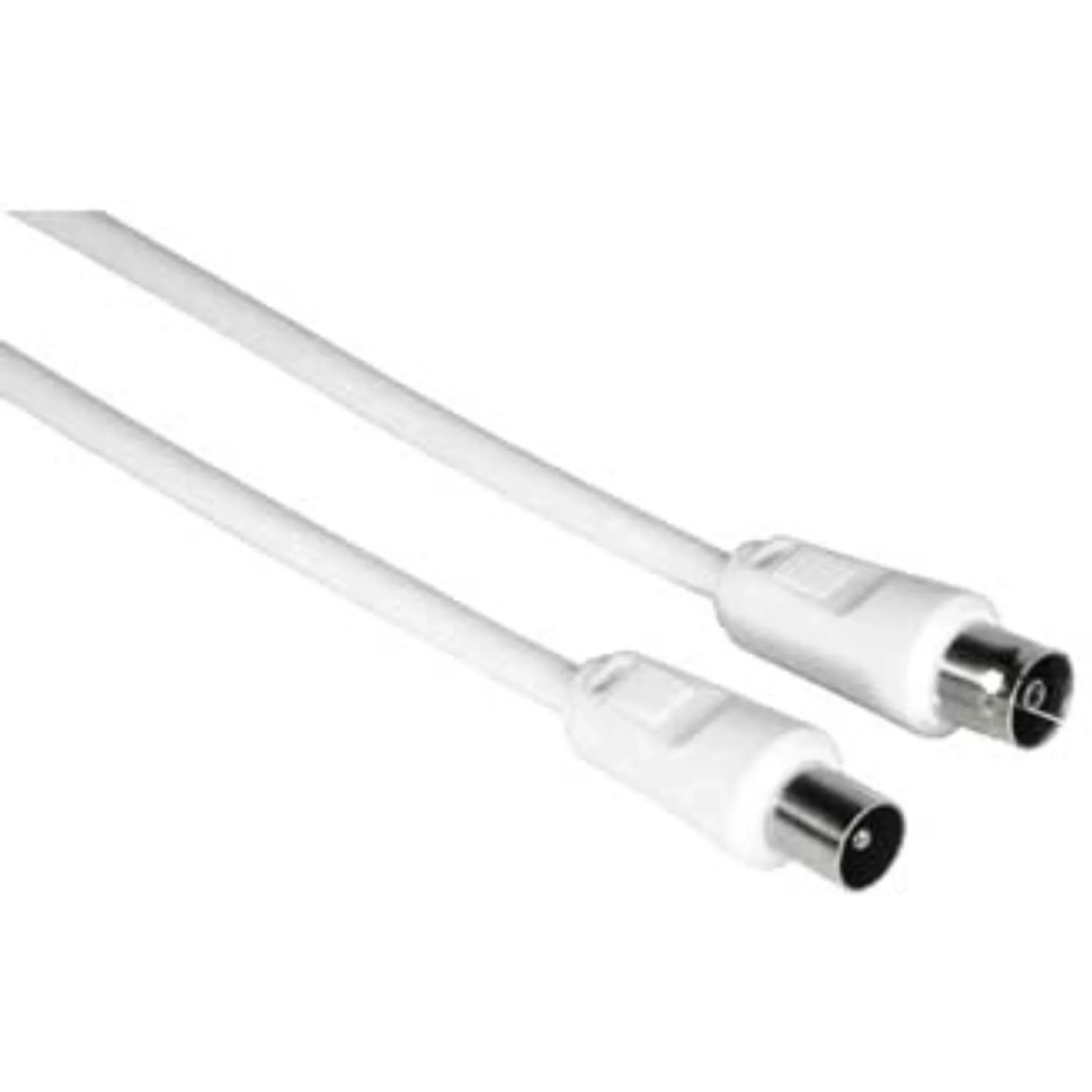 Hama Antennen-Kabel Koax-Stecker/Koax-Kupplung 1,5 m 75 dB Weiß