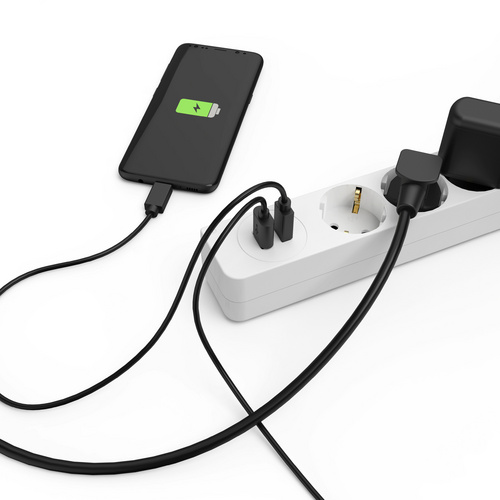 Hama Steckdosenleiste 5-fach USB-A 17W Schalter 1,4 m Weiß Bild 2