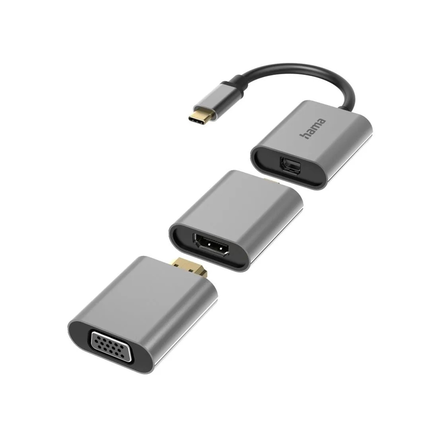 Hama 6in1 Adapter Connect2Go USB-C Mini-DisplayPort HDMI VGA