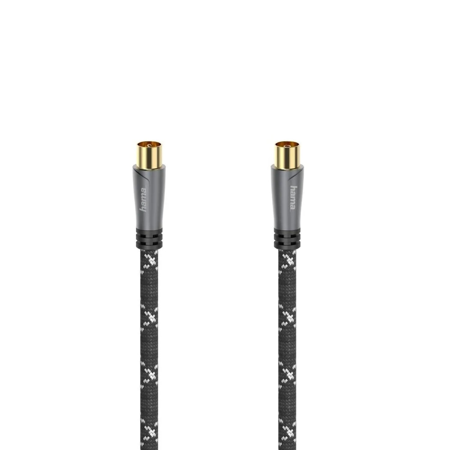 Hama Antennen-Kabel Koax-Stecker - Koax-Kupplung Metall verg. 10 m 120 dB