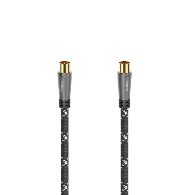 Hama Antennen-Kabel Koax-Stecker - Koax-Kupplung Metall verg. 10 m 120 dB