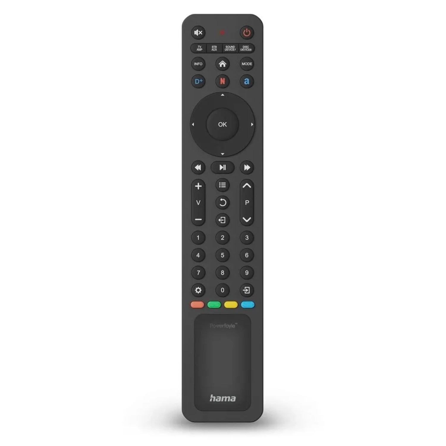 Hama Universal-Fernbedienung TV IR Solar für 8 Geräte,ernfähig App-Tasten