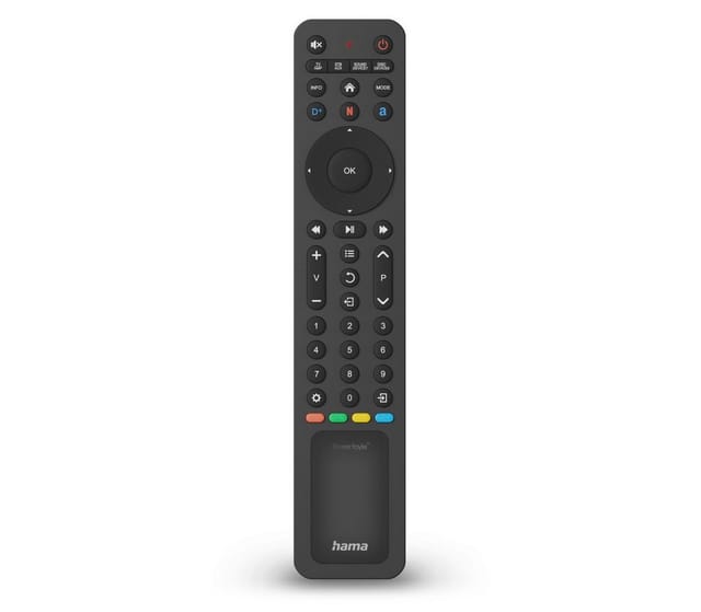 Hama Universal-Fernbedienung TV IR Solar für 8 Geräte,ernfähig App-Tasten