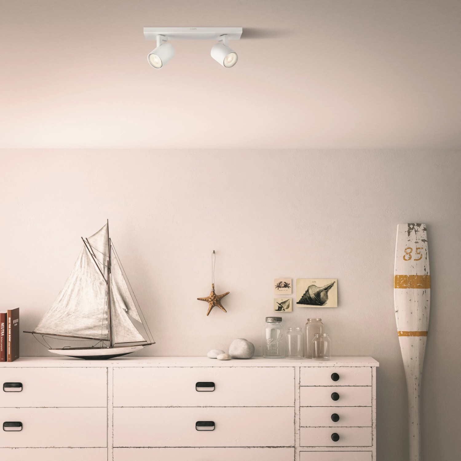 Philips LED-Spot myLiving Runner 2-flammig 460,m, Weiß